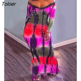 Summer Holiday Beach Sexy Boho Dress Off Shoulder Abstract Print Mermaid Dress Long Sleeve Casual Maxi Bodycon Dress