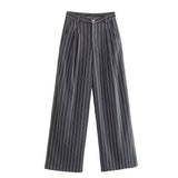 Summer 2023 New Women's Striped Blazer, Vest And Pants Suit W050 9681-Outfit