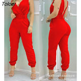 Jumpsuits Elegant 2023 Jumpsuits Sexy V-neck Sleeveless Printed Jumpsuit New Fashion with Belt Vest Playsuit