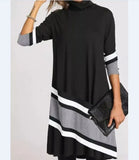 Fashion Printed Collar Long Sleeves Loose