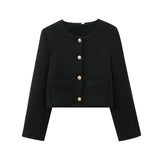 New Coarse Spinning Round Collar With Small Fragrant Short Coat