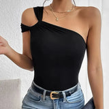 Toloer Women's Wear 2024 Fashion Sexy Off The Shoulder Waist Female Jacket Small Vest Senior Sense Temperament Pure Color Thin-Outfit