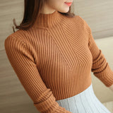 Winter Turtleneck Pullovers Women Sweaters Fashion Solid Long Sleeve Tops Sweater Knitted Jumper Pull Femme Clothing