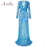 Women Black Lace Dress Sleepwear Floor-Length White See Through Dress Adjust Waist Sexy Hollow Out Vestido Maxi Plus