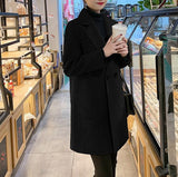 New Autumn And Winter Black Small Woolen Coat Women's Middle Long Korean Version Autumn And Winter Anti Season Woolen