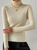 Solid Turtleneck Women Pullover Sweaters Autumn Long Sleeve Knitted Jumper Tops 2022 Casual Soft Warm Ladies Slim