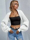 And Winter New Loose Knitted Cardigan Short Sweater Shawl