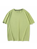 Oversized T shirt Women Cotton 220g Solid Loose O Neck Black Tops Women 2022 Tees Ladies Oversize Boyfriend Tshirt