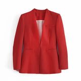 Office Ladies Long Sleeve Blazer + Trousers 2 Piece Set Blazer Suit Fashion Women's Pant Suit Simple Solid Color