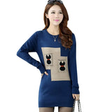 Women Sweaters 2020 Autumn Winter Clothes Casual Knitted Pullover Knitwear Fashion Long Sleeve Slim Lady Tops Plus
