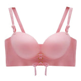 Padded Push Up Bras Add Two Cups Brassiere Unlined Seamless Bra for Women A B