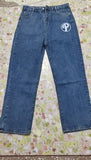Clothes, Jeans, Y2K Pants, Hip-Hop Letters, Baggy Jeans, Men's Fashion.-Outfit