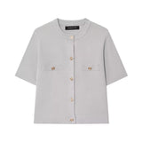 Women's Short-Sleeved Knitted Knitted Knitted