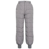 Women Thick Down Pants Female Black High Waist Warm Women Winter Down Feather Pants Casual Pant Women 2018