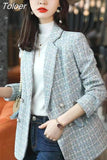 Lady Blazer Casual Elegant Long Sleeve Fashionable Double Breasted Casual Elegant Solid Color Chic Outerwear