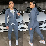 Winter Matching Sets Womens Two 2 Piece Sets Tracksuit Pink Sweatsuits For Womens Outfits Zipper Zipper Top Pants