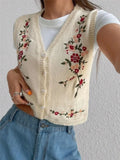 Fashion New Casual Embroidery Embroidery Knitted Sweater Women's