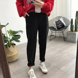 Thicken Women Pencil Pants Plus Size Wool Pants Female 2019 Autumn High Waist Loose Trousers Capris Good