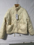 New Collar Long Sleeves Loose Pocket Cotton Coat Casual
