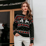 O-neck Christmas Sweater Family matching outfits Autumn winter Christmas deer print knitted pullovers 2020 New