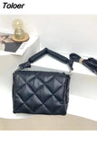 Designer Puff Shoulder Bag Women 2023 Autumn Winter Quilted Feather Flip Bags Fashion Down Padded Leather