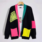 Vintage Women Cardigans Autumn Winter Korean Japanese Style Single Breasted Cardigan Preppy Style Plaid
