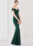 Fringe Tassels Off Shoulder Formal Mermaid Evening
