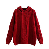Twist Sweater Women's 2024 New Autumn And Winter Hat Sweater Loose To Wear Lazy Sweater Sweater-Outfit