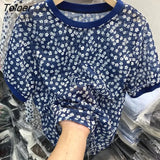 Lace O-neck Short-sleeved Women Summer Slim Casual All Match Female Pulls Top 2022 Leisure Korean Style Holiday