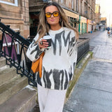 New Tie-Dye Knit Women's Oversize Sweater Pullovers Long Sleeve Y2k Casual 2021 Winter Streetwear Loose Pull Femme
