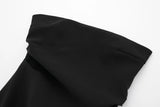 New Spring Style Midi Fold Decoration Forked Design Breast Dress 2698707-Outfit