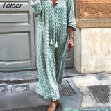 Bohemia Summer Club Women Sundress Sexy V Neck Floral Print Long Sleeve Casual Lady Long Maxi Dress