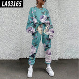 New Women's Digital Printed Grass Pattern Suit Autumn and Winter