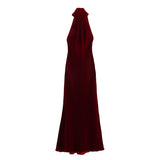 New Women's Fashion Hanging Neck Collar Silk Tatami Long