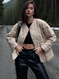 Autumn Women Casual Jackets Fashion Solid Thin Warm Button Parkas Vintage Winter Ladies Oversized Outerwear Pocket
