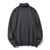 Brand Men Solid Color Turtleneck Sweater Men Slim Warm Casual Sweater Autumn Winter Fashion Turtleneck Sweater