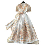 Retro Style Printed Dress Women's Summer Strap High Sense Design Light Luxury Temperament Chic