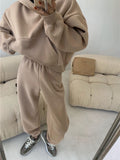 2022 Spring Women Hoodies Sweatshirt Tracksuit Fleece Cotton 2 Pieces Sets Female Pants