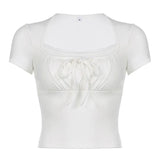 Summer New Fashion Ins Pure Gentle Wind Strap Pleated Lace Fake Two Blouses-Outfit