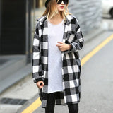 Loose Cotton Blouse Autumn New Arrival 2020 Long Tops Flannel Plaid Shirt Women Plus Size Button Up Shirts Long