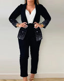 New Fashion Print Casual Suit Women's Clothing With