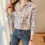 print shirts Women's Blouses 2022 Spring summer Blouse Long sleeve Tops Shirts Blusas