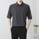 Men's Polo Short-Sleeved Shirts, Casual Breathable Lapels, Slimming And Stylish Vintage T-Shirts For Men.-Outfit