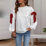 Elegant V-Neck Long-Sleeved Shirt Autumn