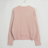 Wixra Women Mock Neck Sweater Autumn Winter New Thick Long Sleeve Loose Pull Jumper Female Basic All Match
