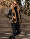 New Fur Integrated Men's Coat With Thick Hair Imitation Leather Jacket