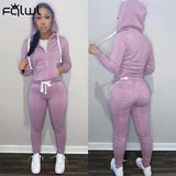 Winter Matching Sets Womens Two 2 Piece Sets Tracksuit Pink Sweatsuits For Womens Outfits Zipper Zipper Top Pants