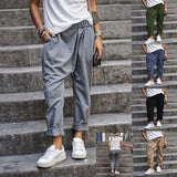 Color Harem Pants Casual Elastic High Waist