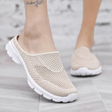 o'clock All-match Men Casual Mules Super Light Male Flat Shoes Fashion Breathable Couple Half Slippers Soft Bottom Big