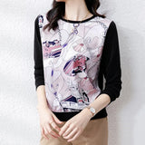 style Women's shirts Casual knitted Tshirt Tops Spring Autumn Basic bottoming shirts Ladies o-neck Long Sleeve Tee